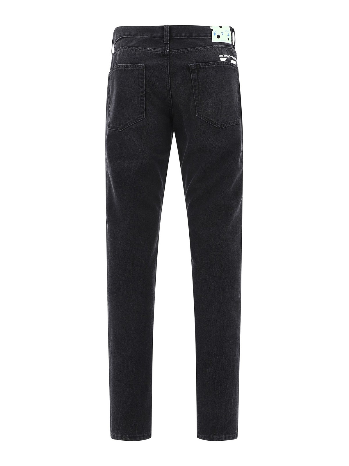 black and white faded jeans