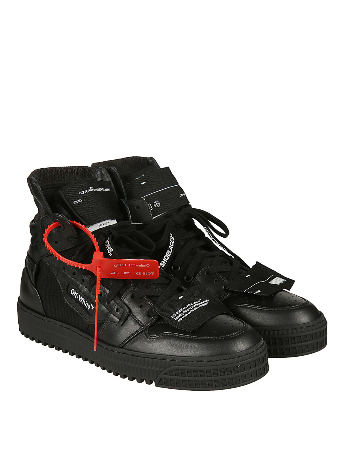 off white high top trainers