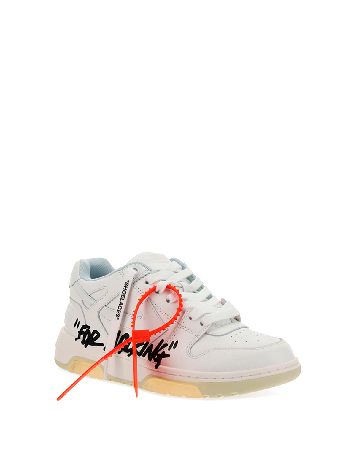 Off-White Primavera Estate 2021 sneakers out of office bianche e rosa -  OWIA259S21LEA0020130