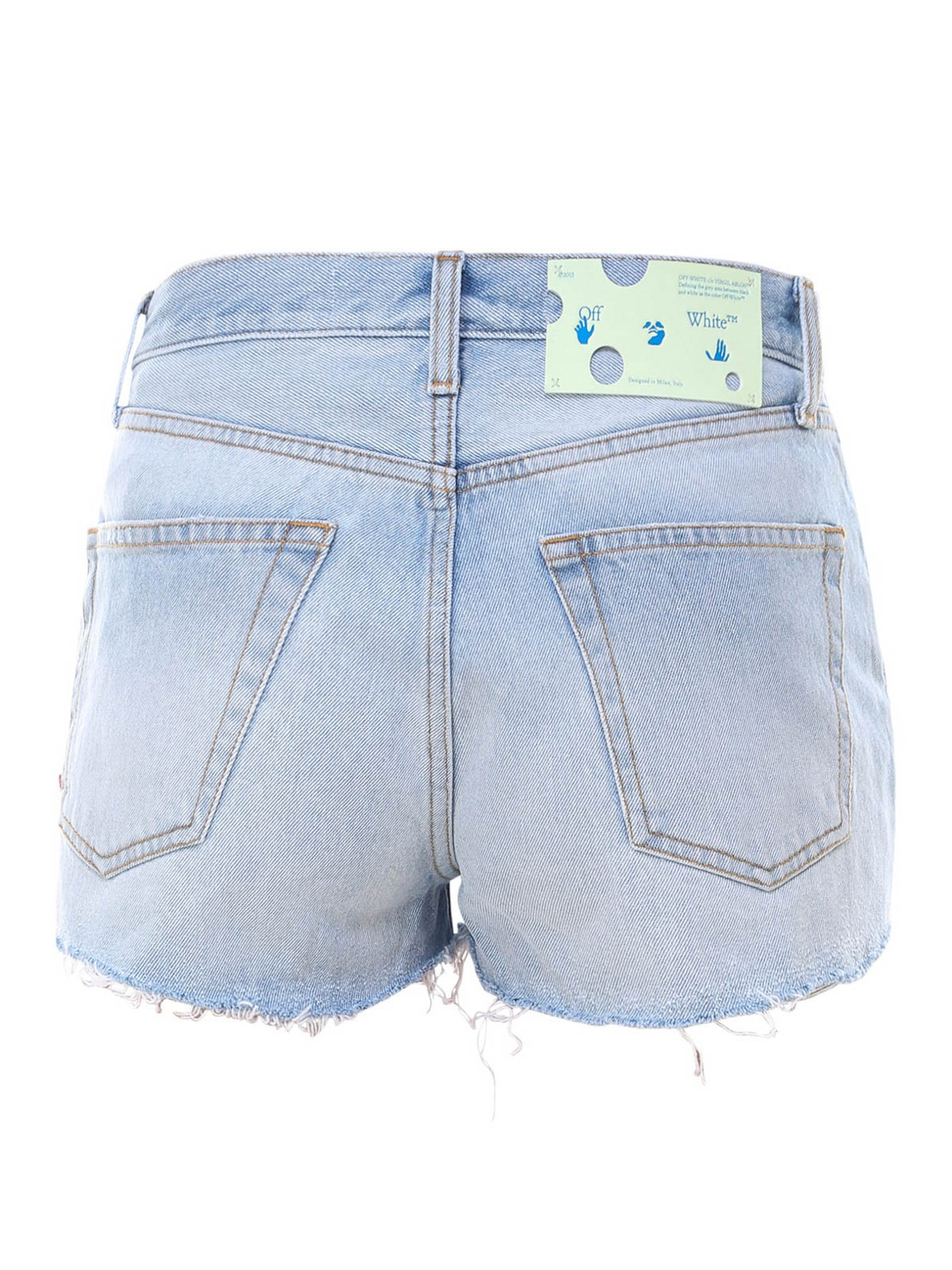 off white shorts denim