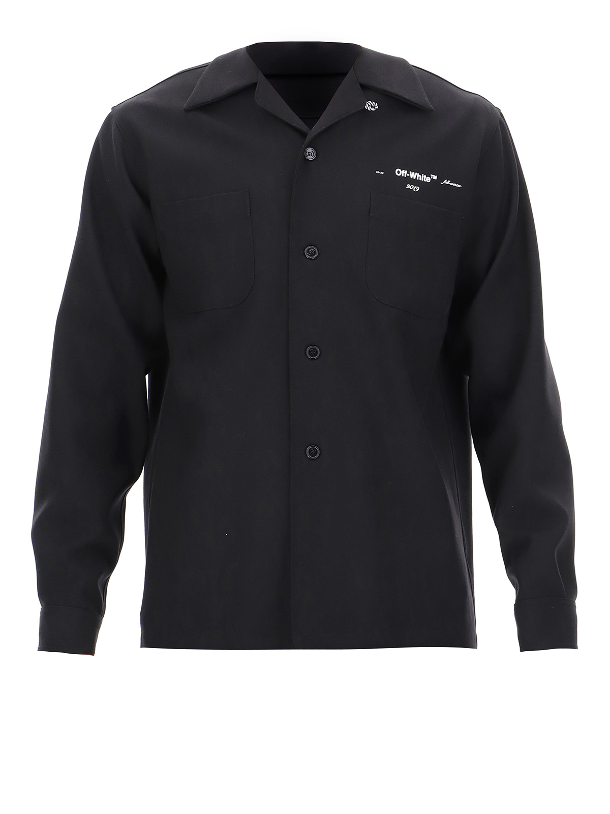 Shirts OffWhite Black wool shirt OMGA069F18A970041000