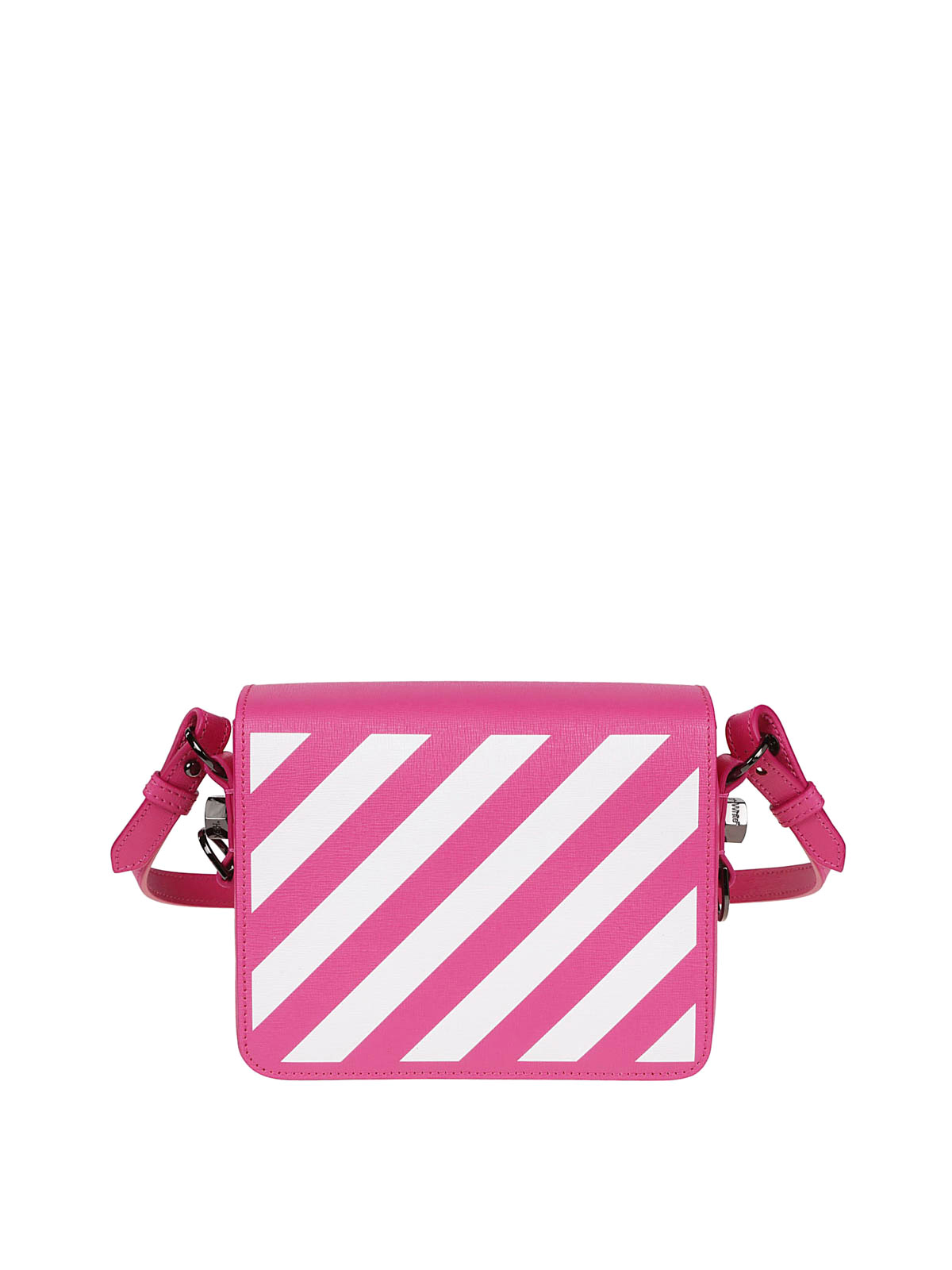 Off-White - Diag saffiano leather shoulder bag - shoulder bags ...