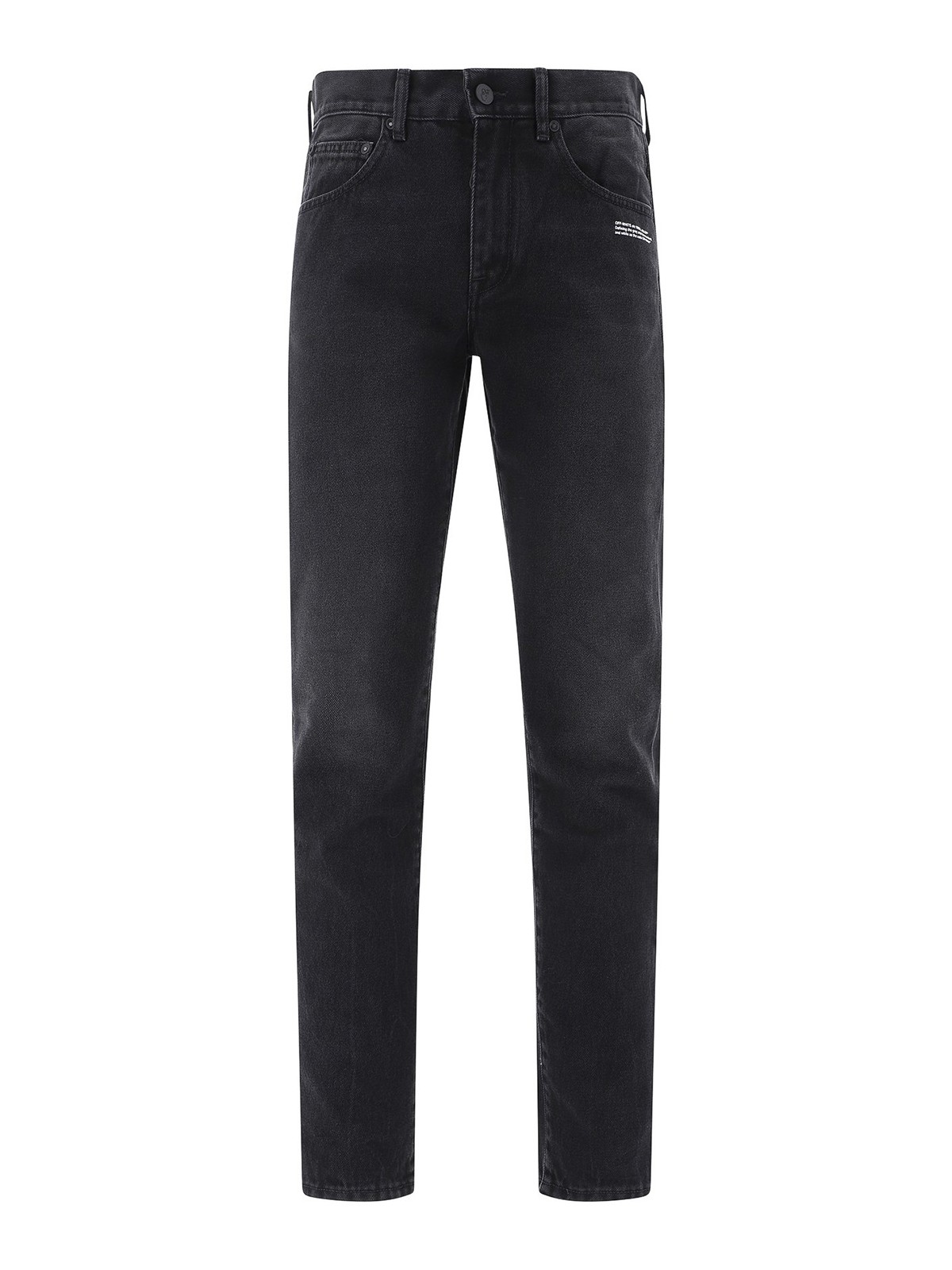black and white faded jeans