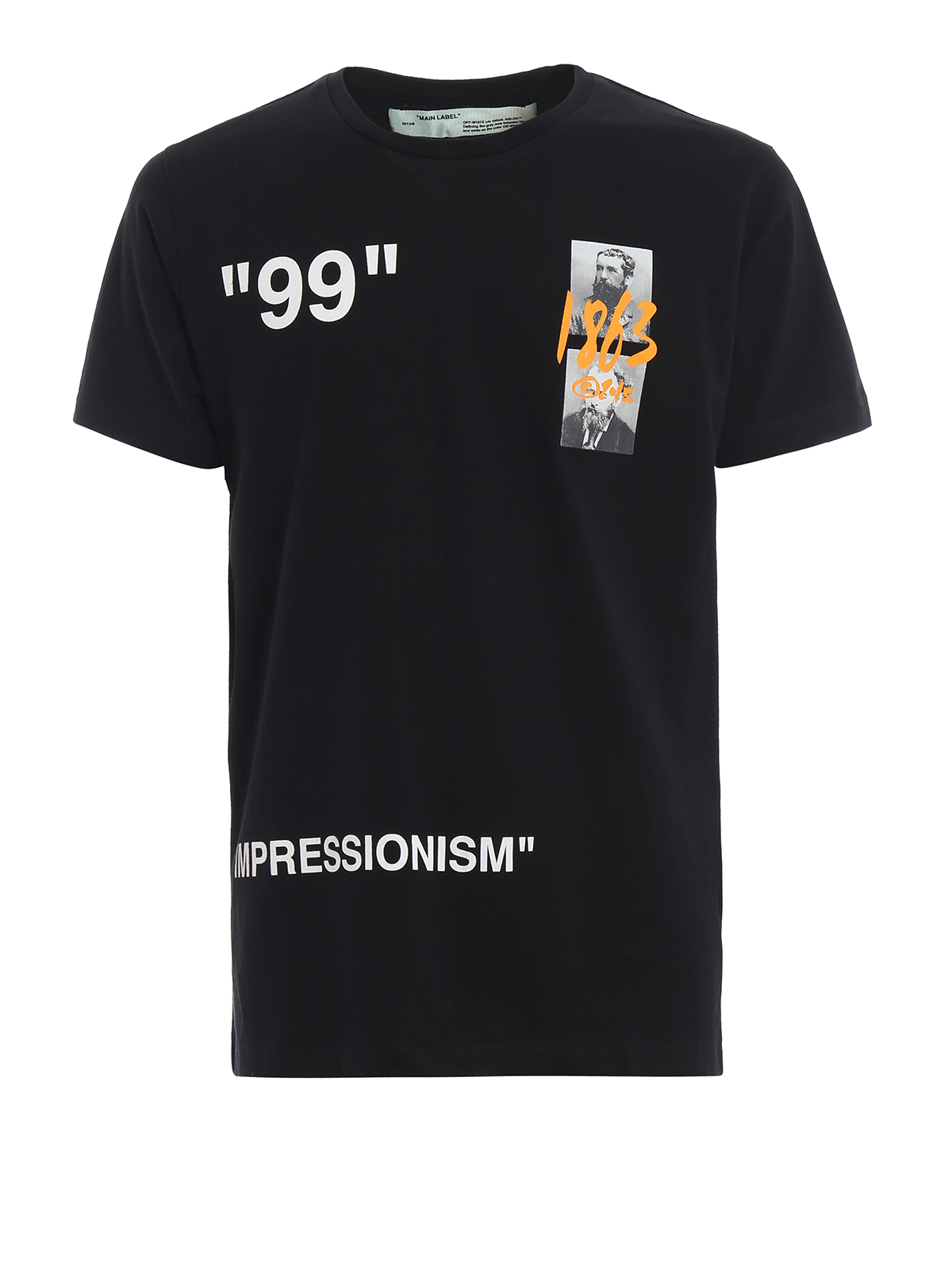 T-shirts Off-White - Impressionism short black slim Tee OMAA027R191850091088