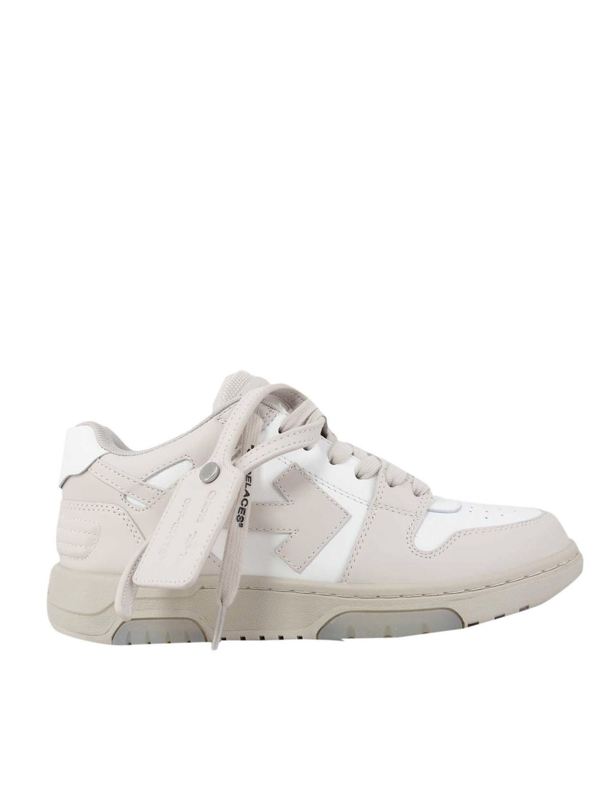 Off-White Sneakers OUT OF OFFICE SNEAKERS IN WHITE AND BEIGE