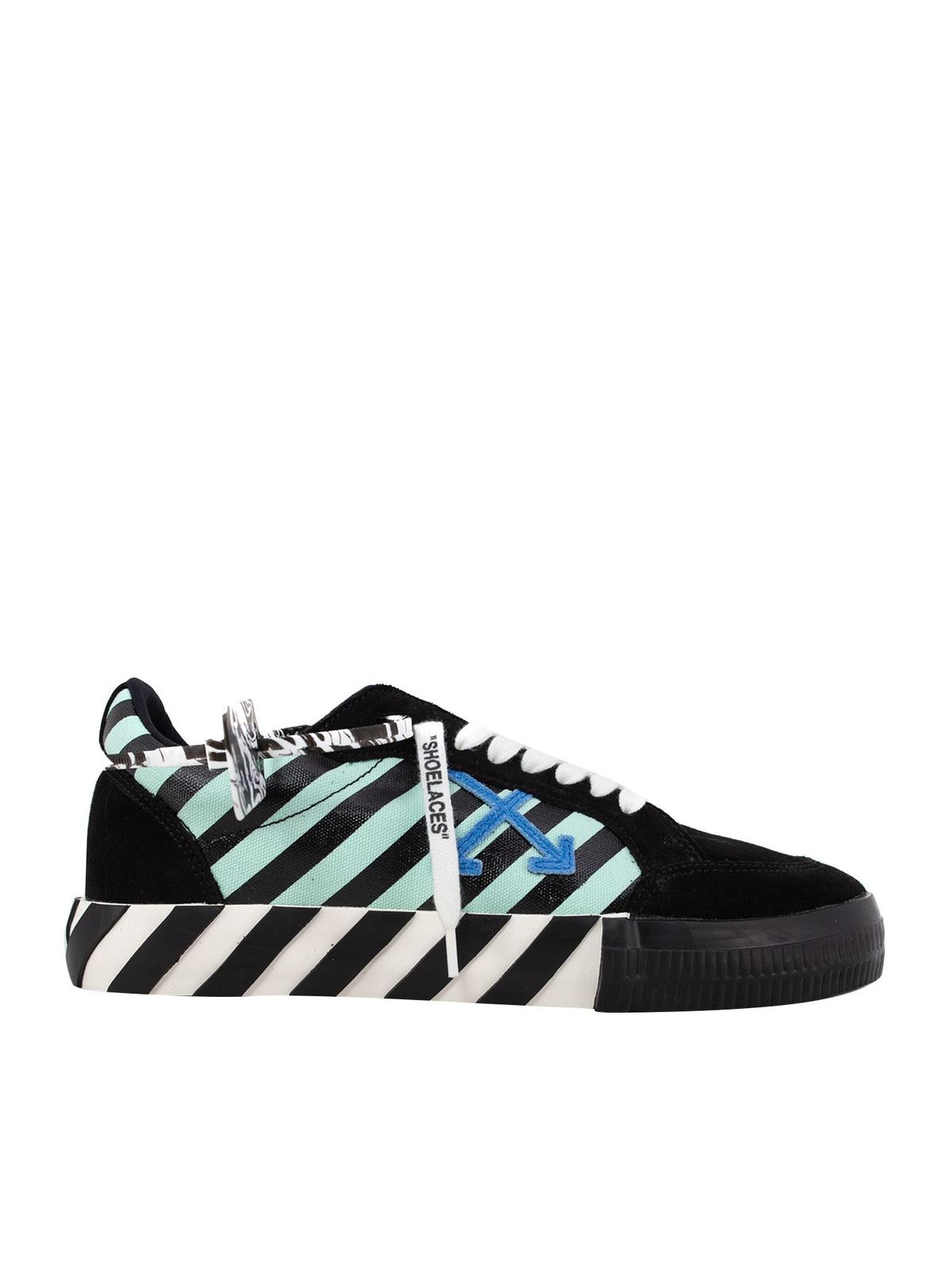 Trainers Off-White - Vulcanized low sneakers in black and blue ...