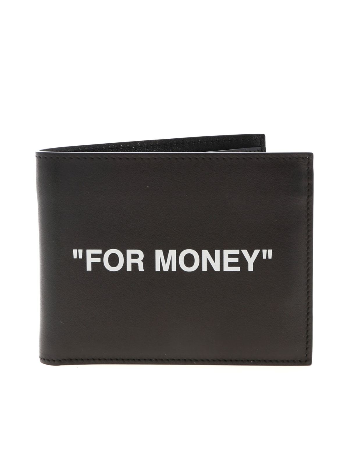 OFF-WHITE Quote Bifold wallet in black