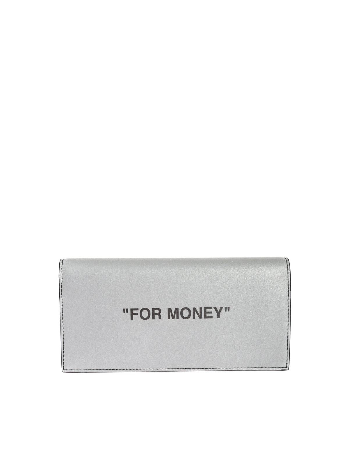 OFF-WHITE SILVER QUOTE YEN WALLET