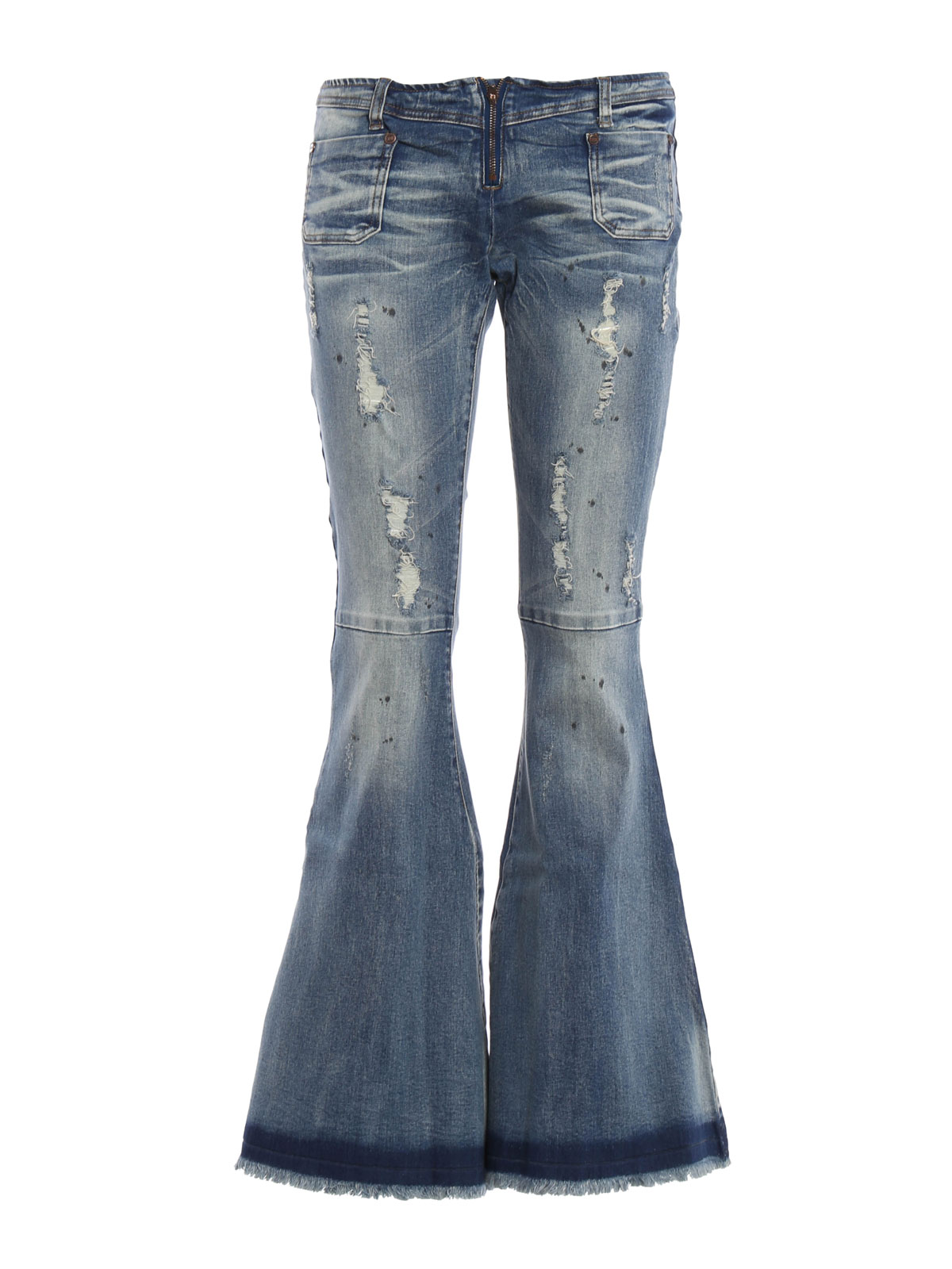 Flared jeans One Teaspoon - Frayed low-rise flare jeans - 17862ABLUEBLONDE