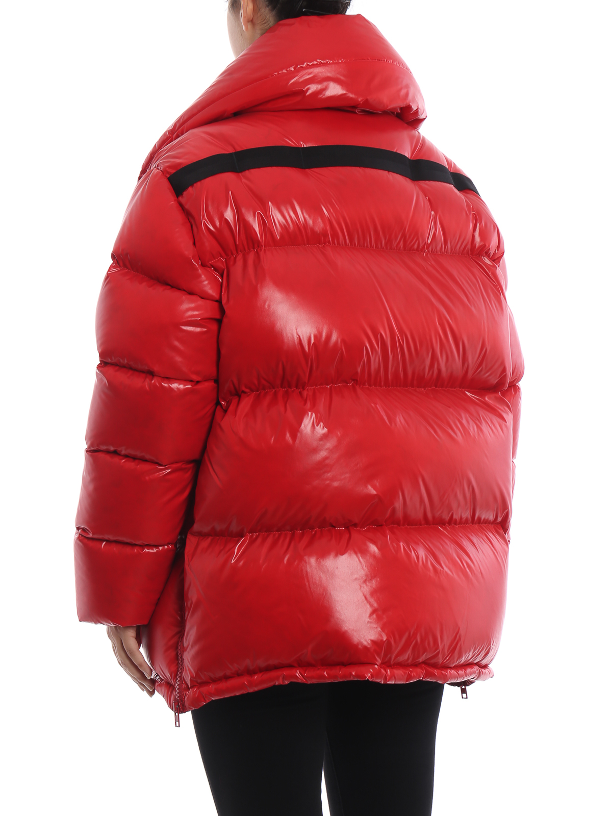 Padded jackets Calvin Klein - Orange red shiny nylon over puffer jacket -  83WWCB77P087802