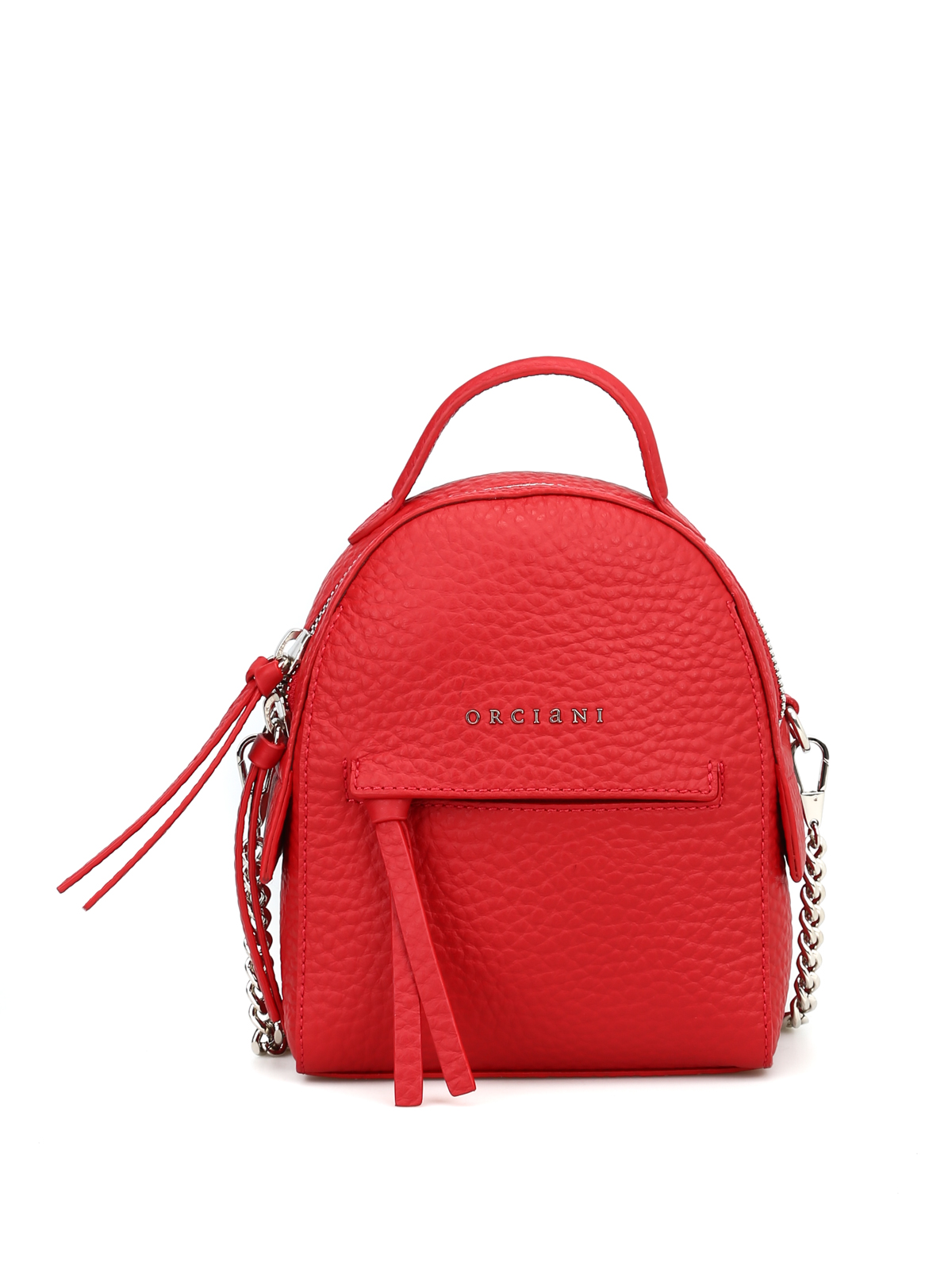 Orciani - Red hammered leather mini backpack - backpacks - SD0149SOFTMARLBORO