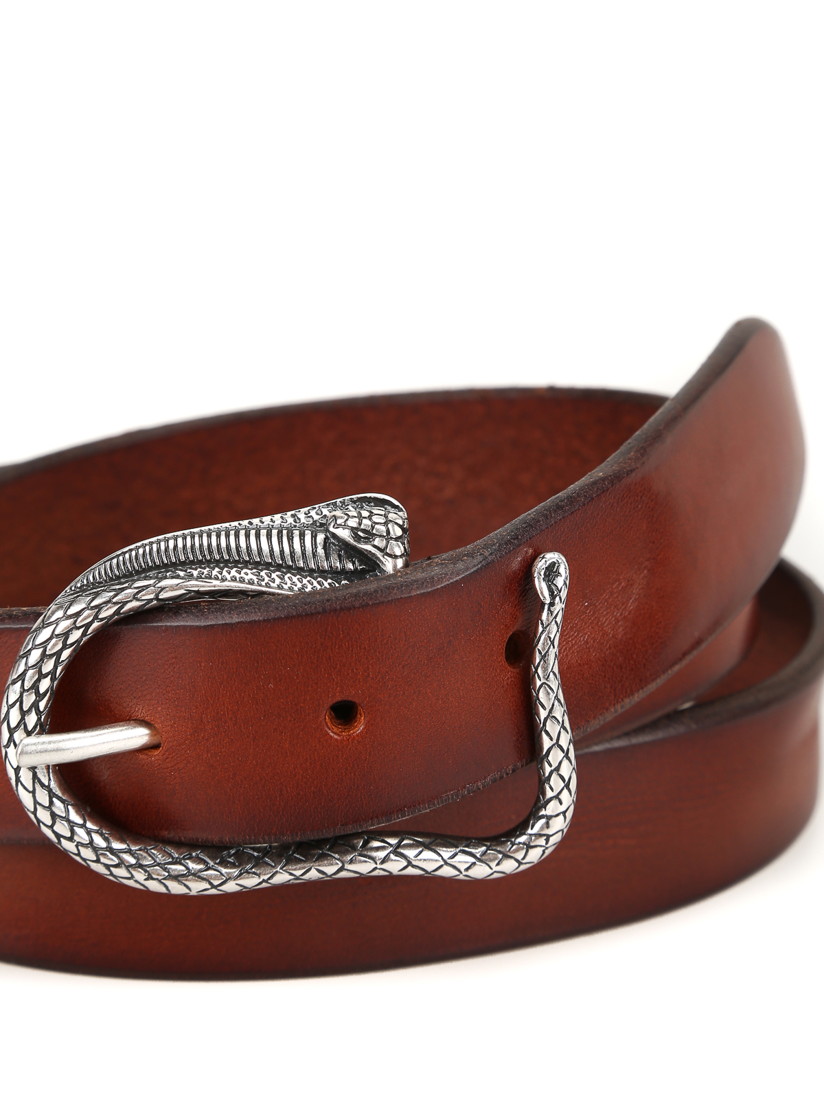 Belts Orciani - Snake buckled leather belt - U07711BULLSOFTBRUCIATO