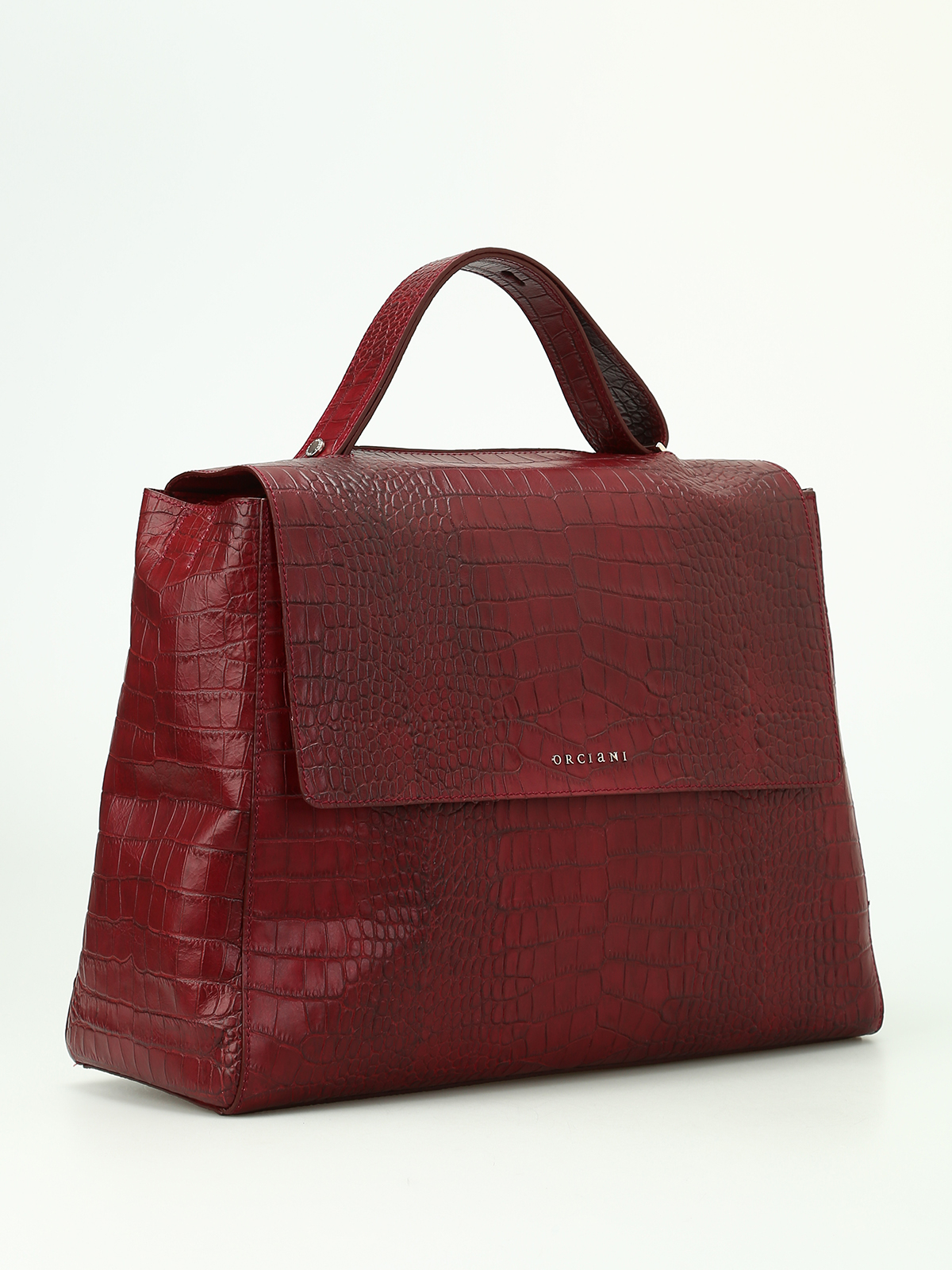Orciani - Sveva croco print leather bag - shoulder bags ...