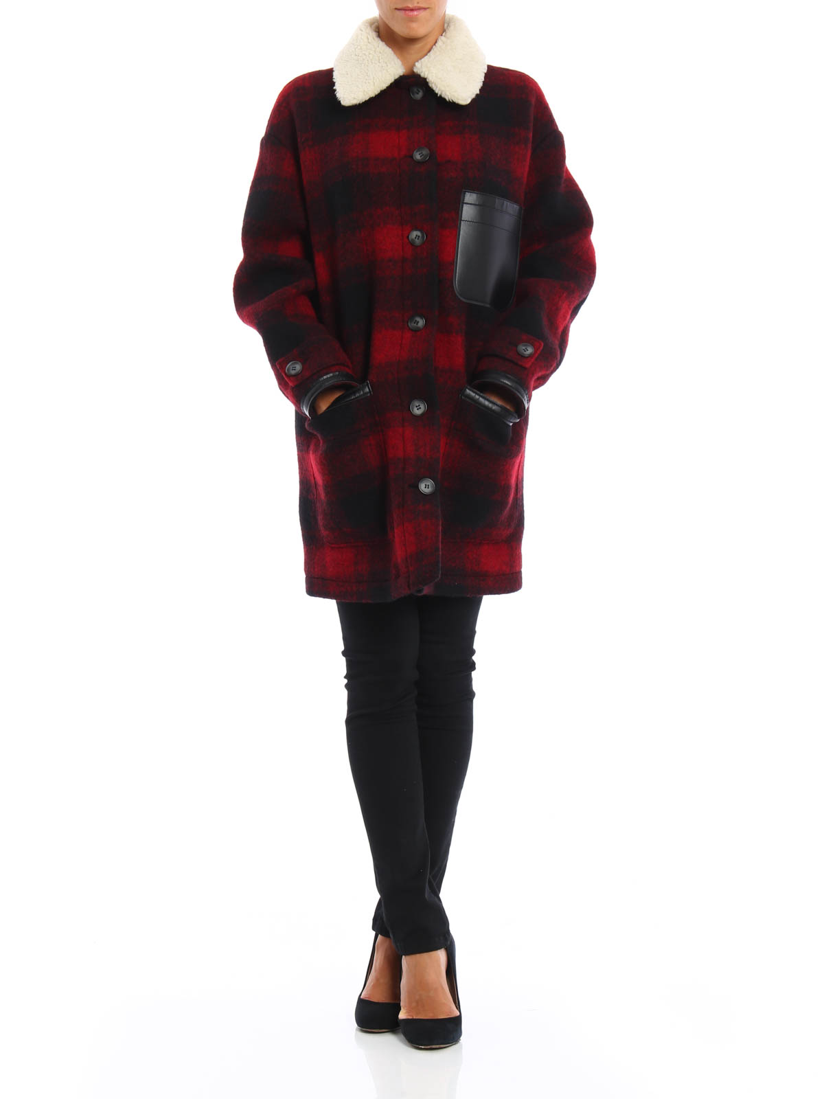 tartan wool coat