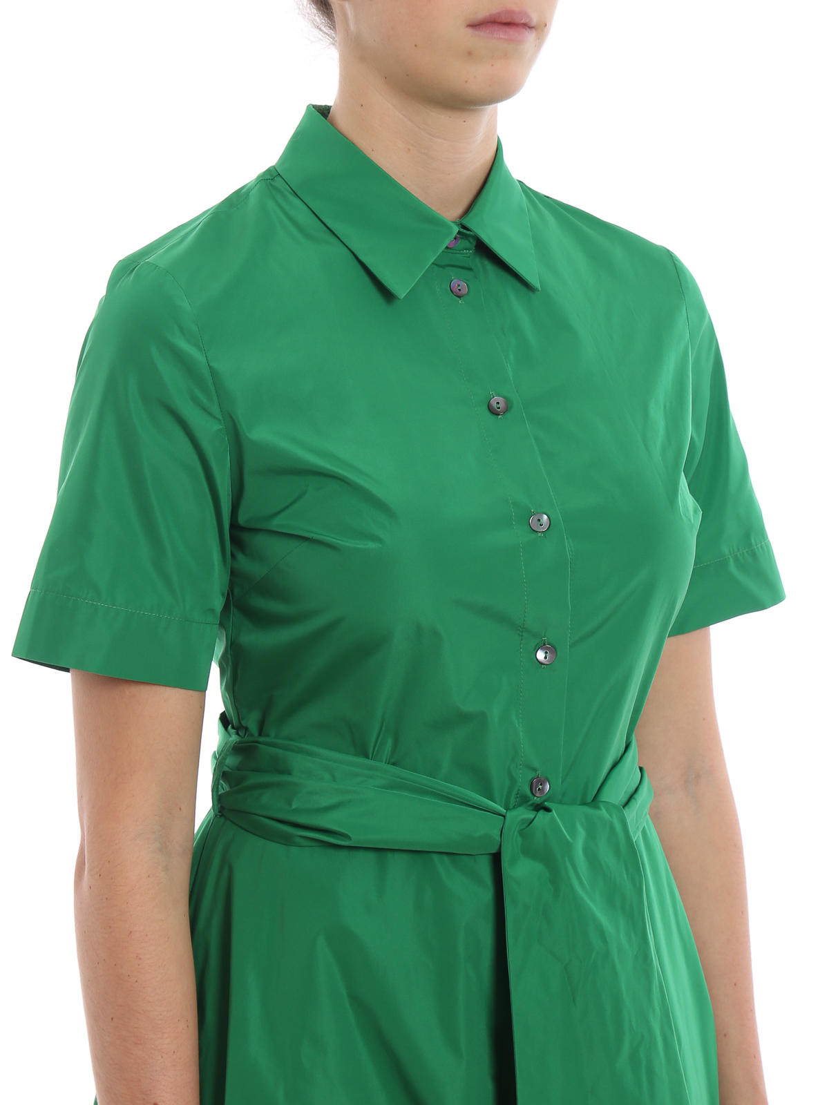 Patricy green taffeta shirt dress 