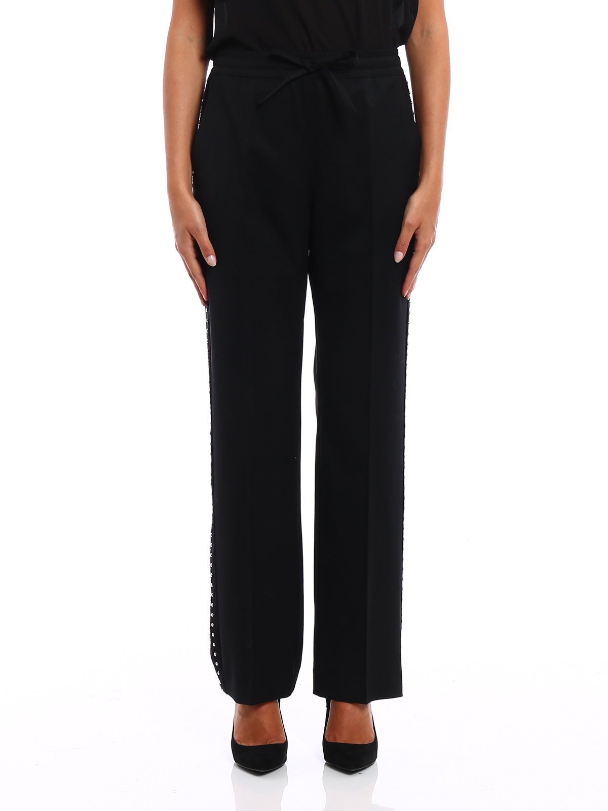 Casual trousers P.A.R.O.S.H. - Lilu studded tracksuit bottoms ...