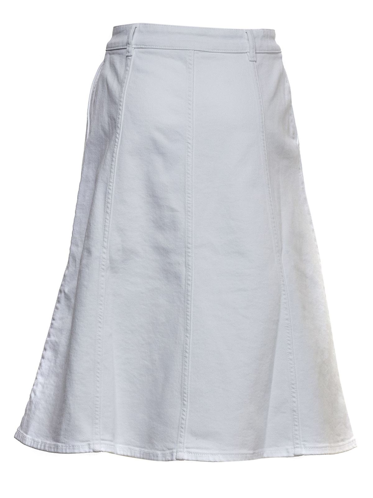 mid length denim skirts grey