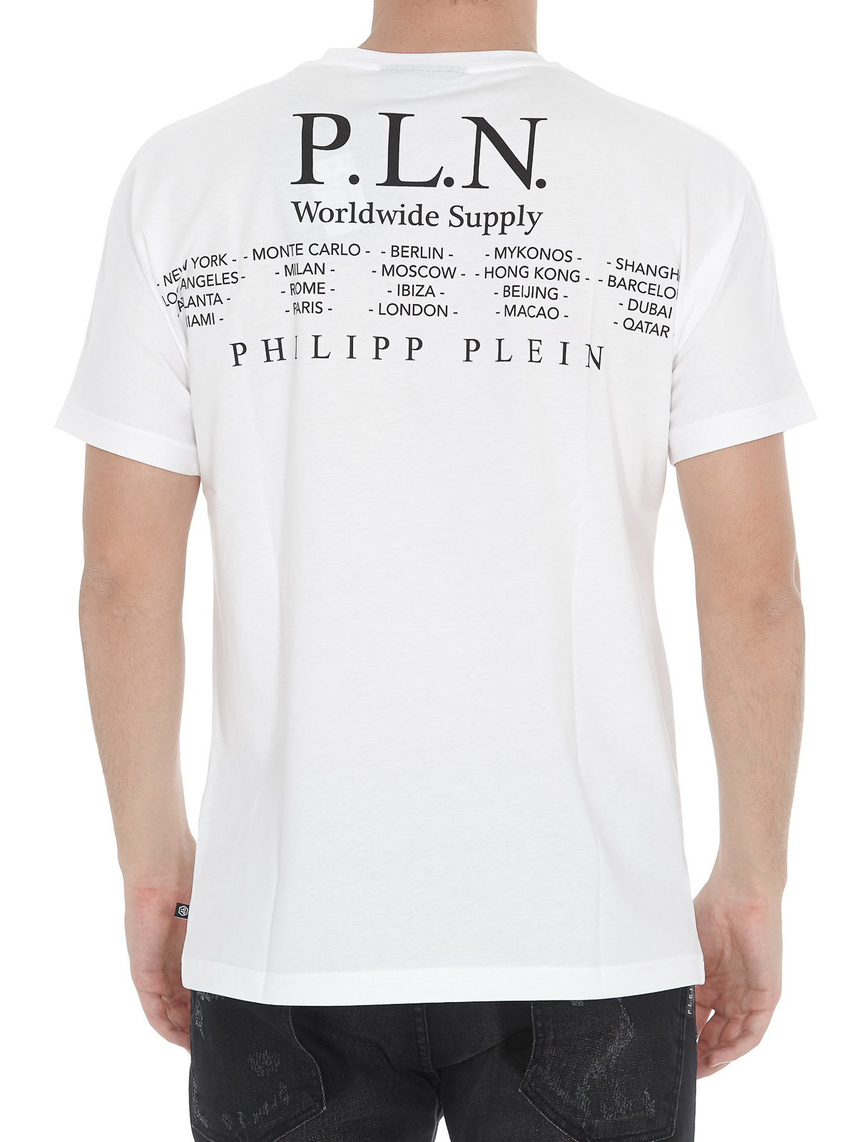 commentaar Omleiding Altijd T-shirts Philipp Plein - P.L.N. Worldwide Supply cotton T-shirt -  MTK3474PJY002N01