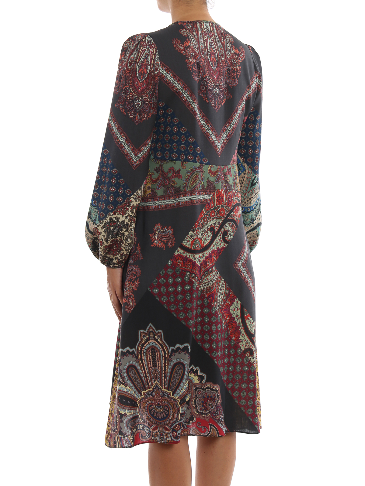 Knee length dresses Etro - Paisley print wool tunic dress - 1782151142
