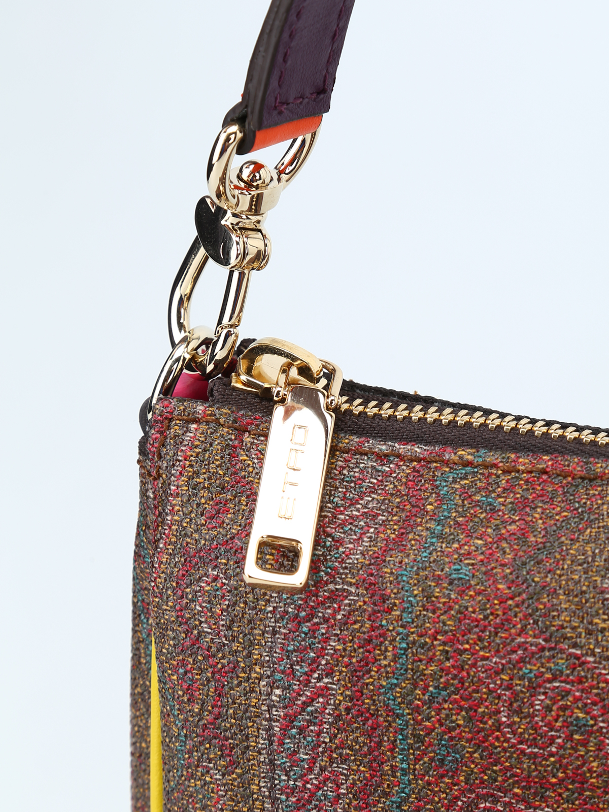 Shoulder bags Etro - Paisley shoulder bag with colourful piping ...