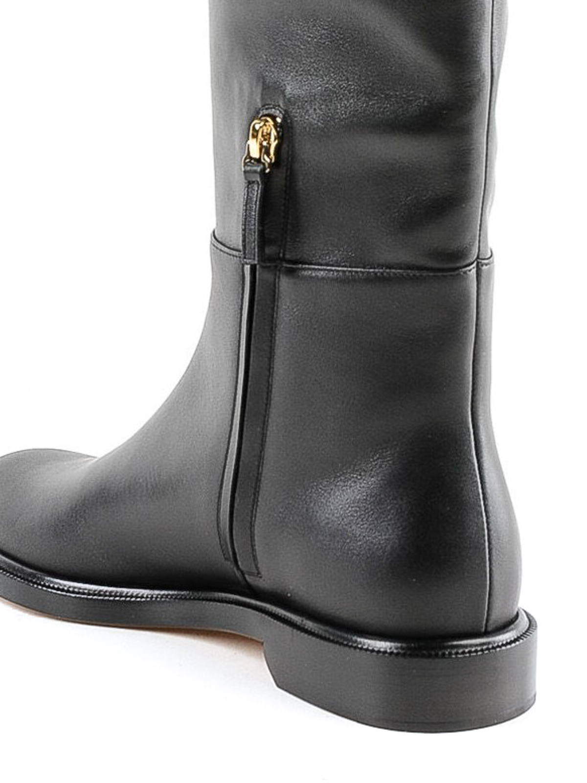 Boots Valentino Garavani - Pansy flower motif leather knee-length boots ...