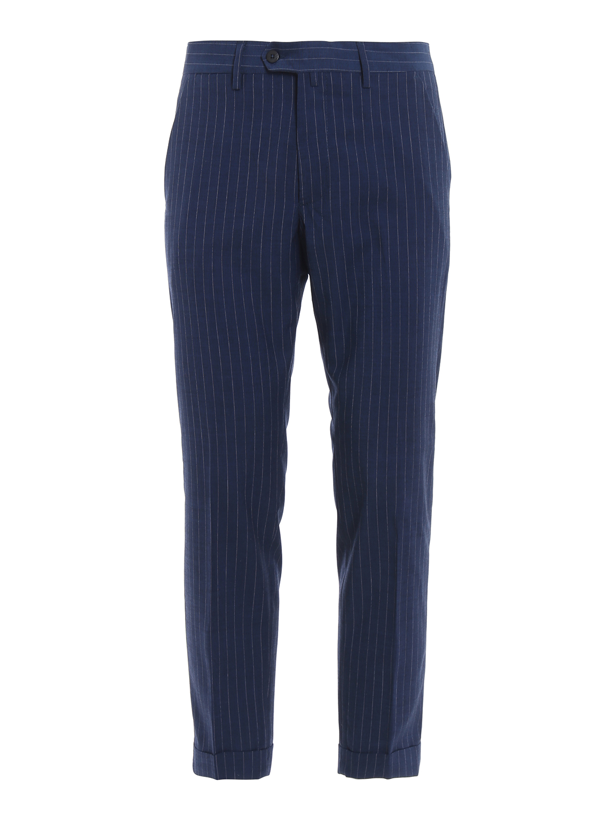 Tailored & Formal trousers Paolo Fiorillo - Frank striped blue