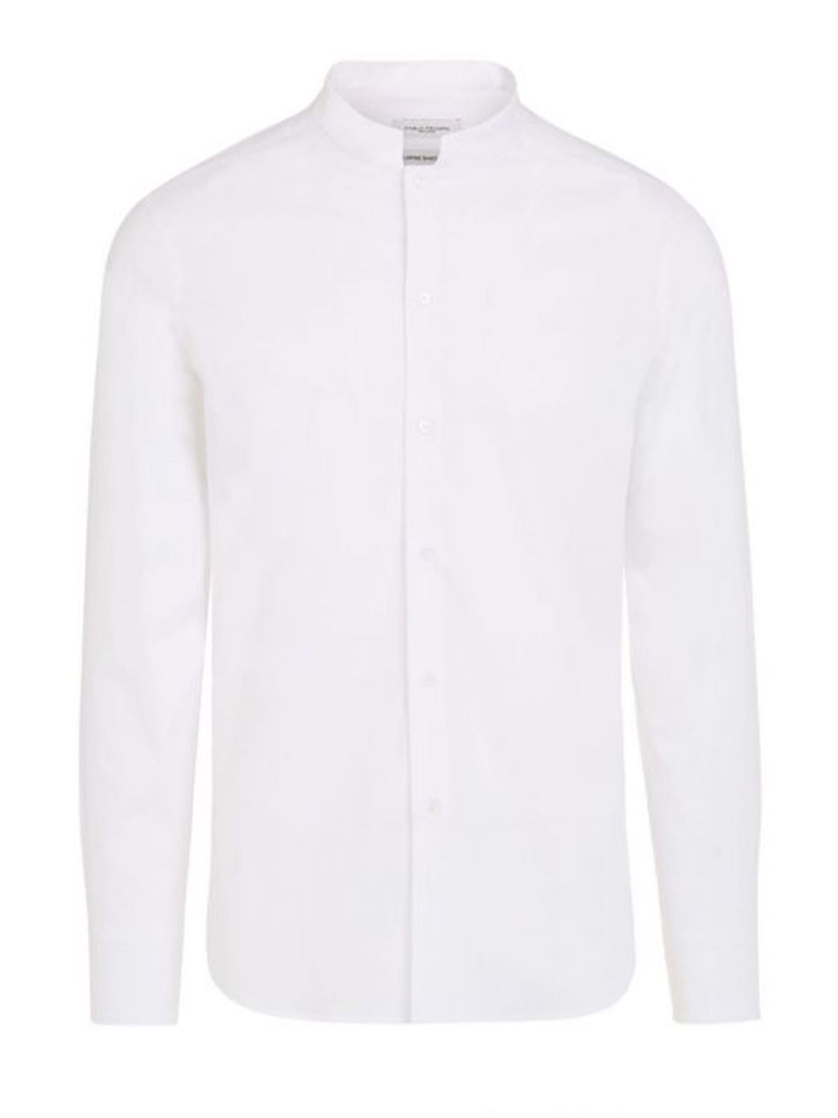 Click to view more detailed imagery on our partner's website Paolo Pecora Mandarin Collar Shirt In White