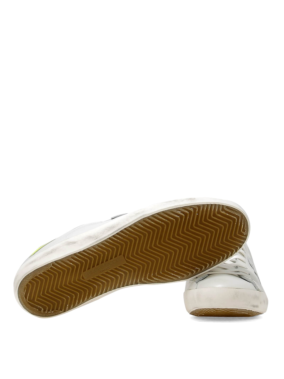 Trainers Philippe Model - Paris low top white and yellow sneakers 