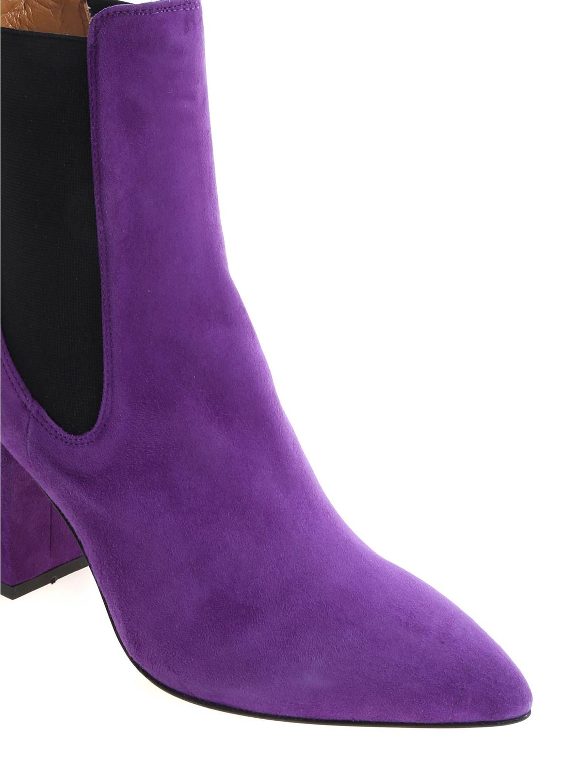 Ankle boots Paris Texas - Purple pointy ankle boots - PX125CAMOSCIOVIOLA1