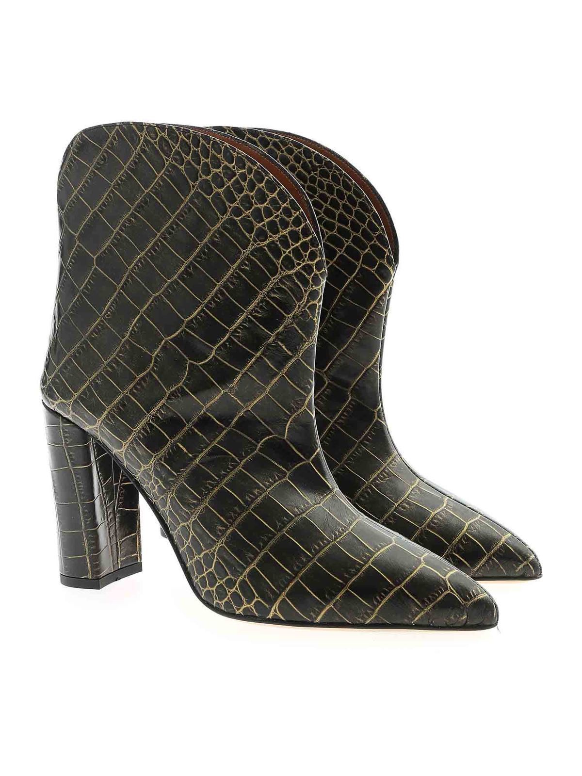 paris texas black croc boots