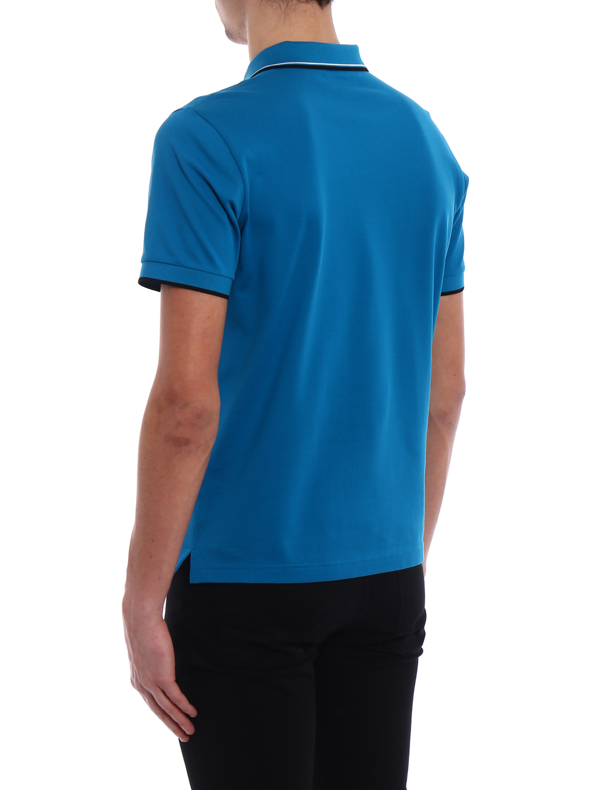 Polo shirts Prada - Patch pocket turquoise pique polo - UJN4531NWQF0I67