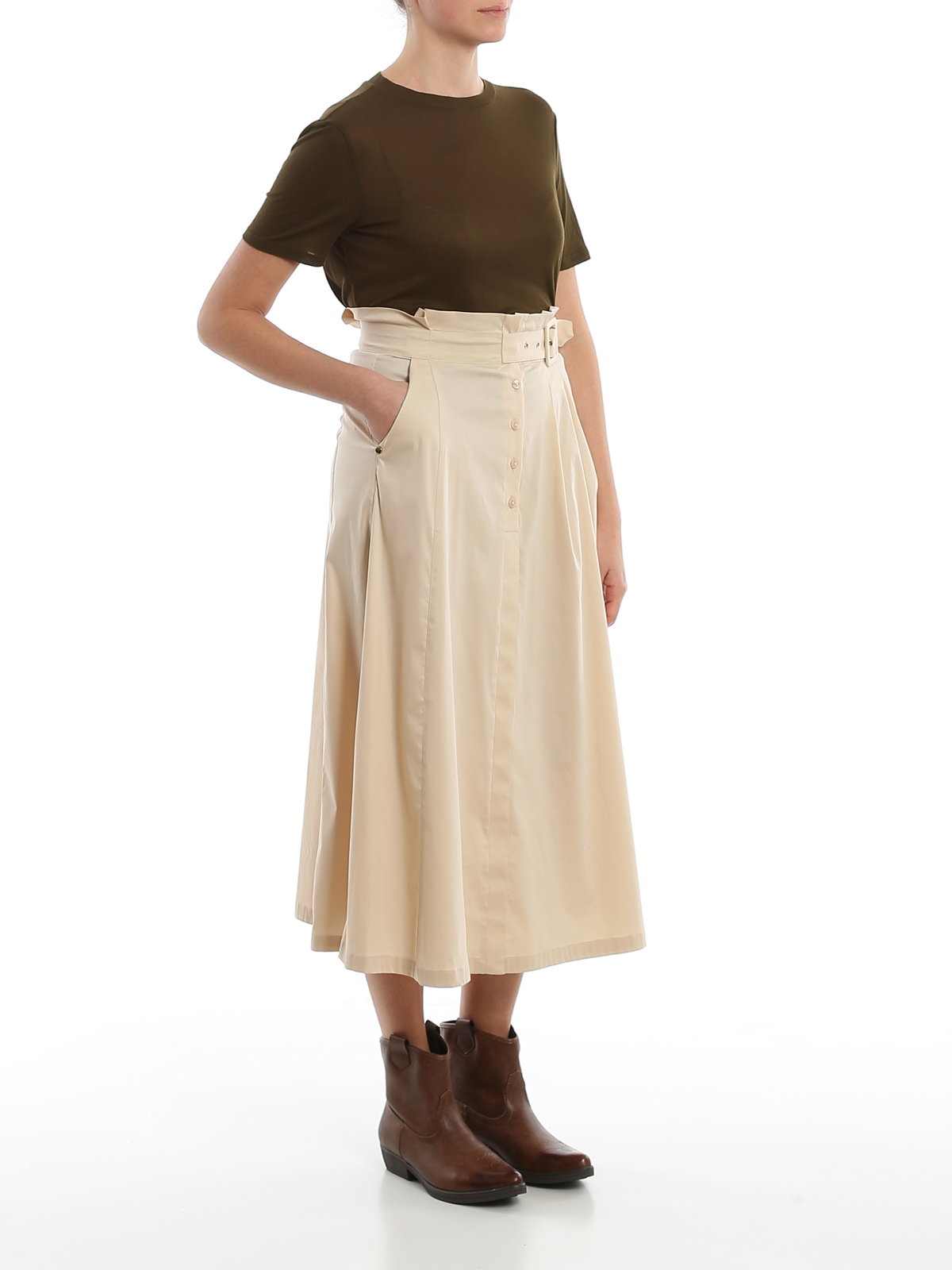 Knee length skirts & Midi Patrizia Pepe - Jersey skirt - 2G0774A23B693