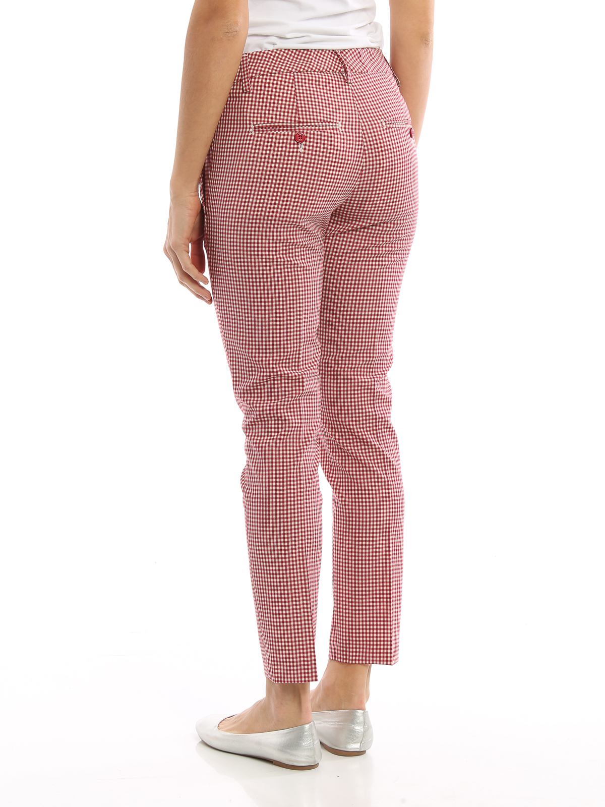 Pantaloni casual Dondup - Pantaloni Perfect in lana vichy -  DP066QS060DXXX500
