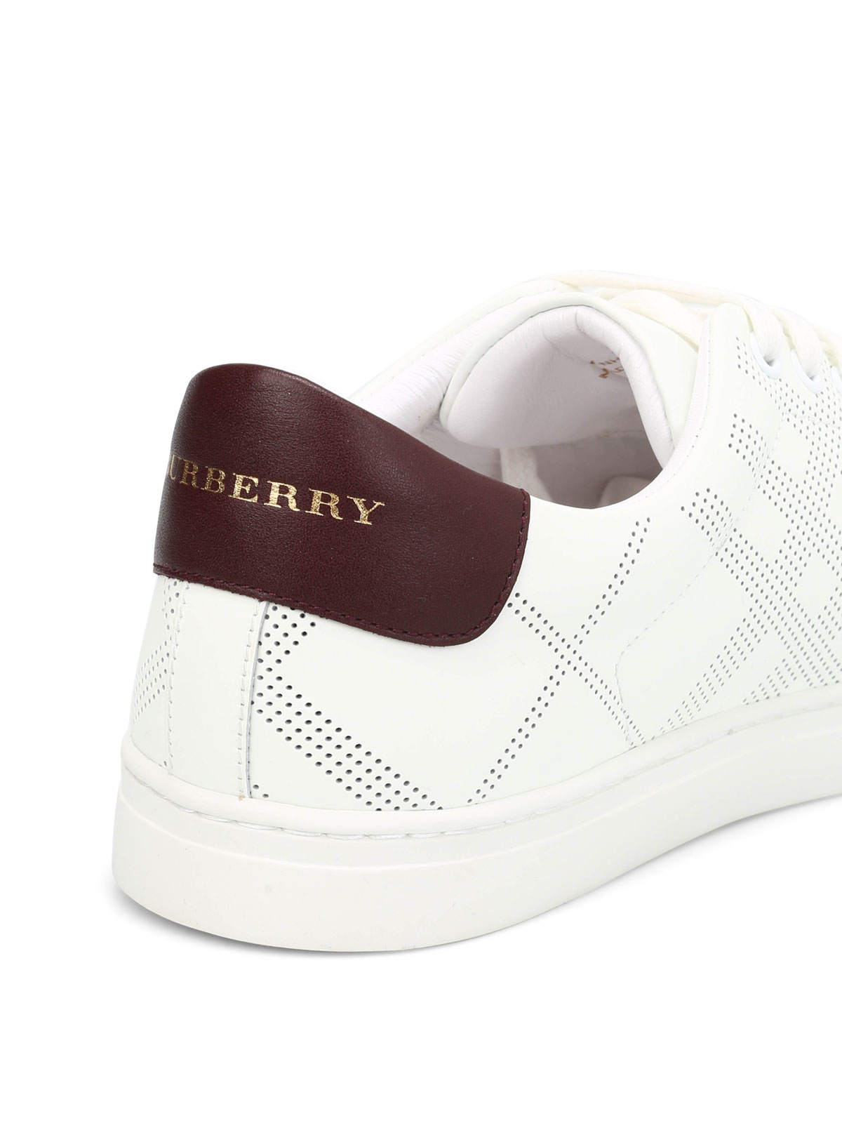 burberry perforated leather sneakers