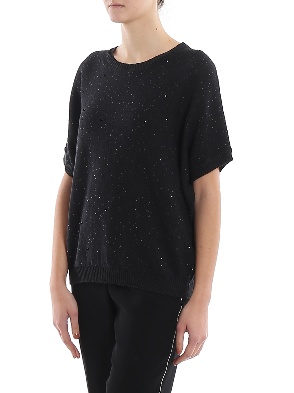 black boxy sweater