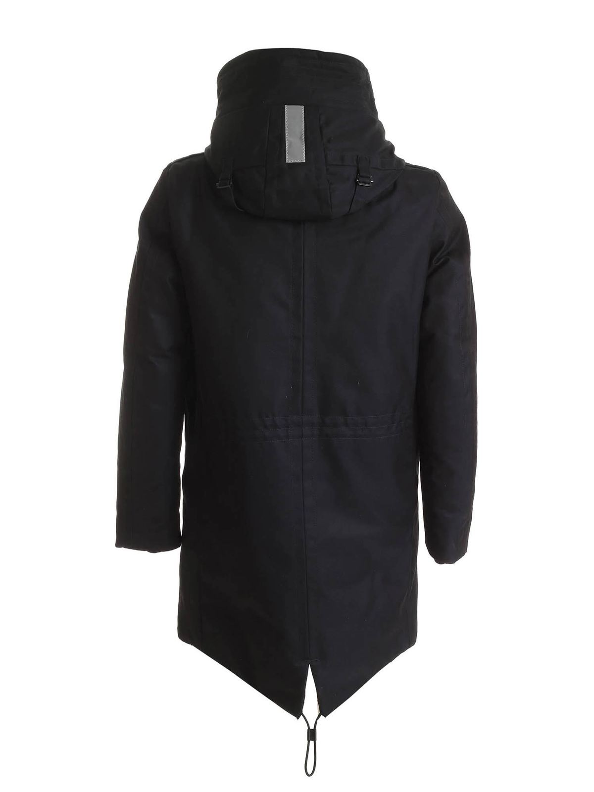 Padded coats Peuterey - Kasa SL 00 Fur down jacket in black ...