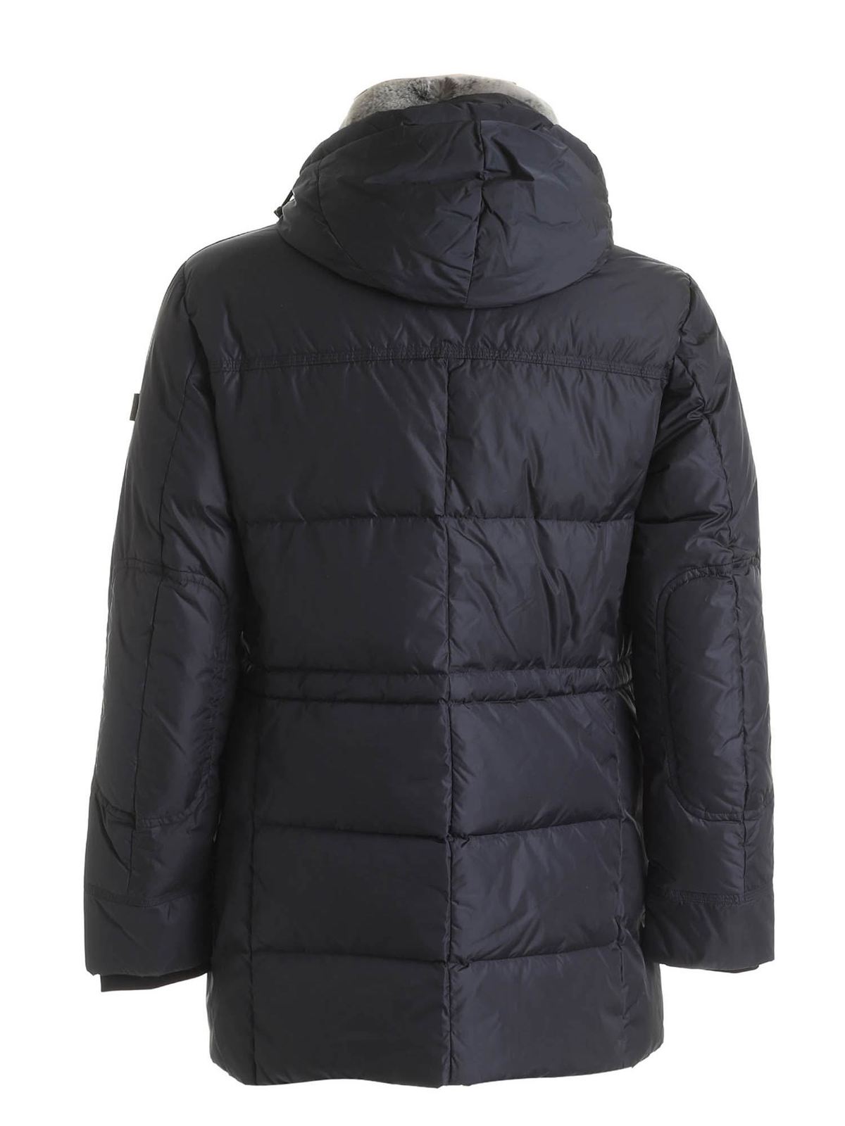 Padded coats Peuterey - Siba NB Fur down jacket in black ...