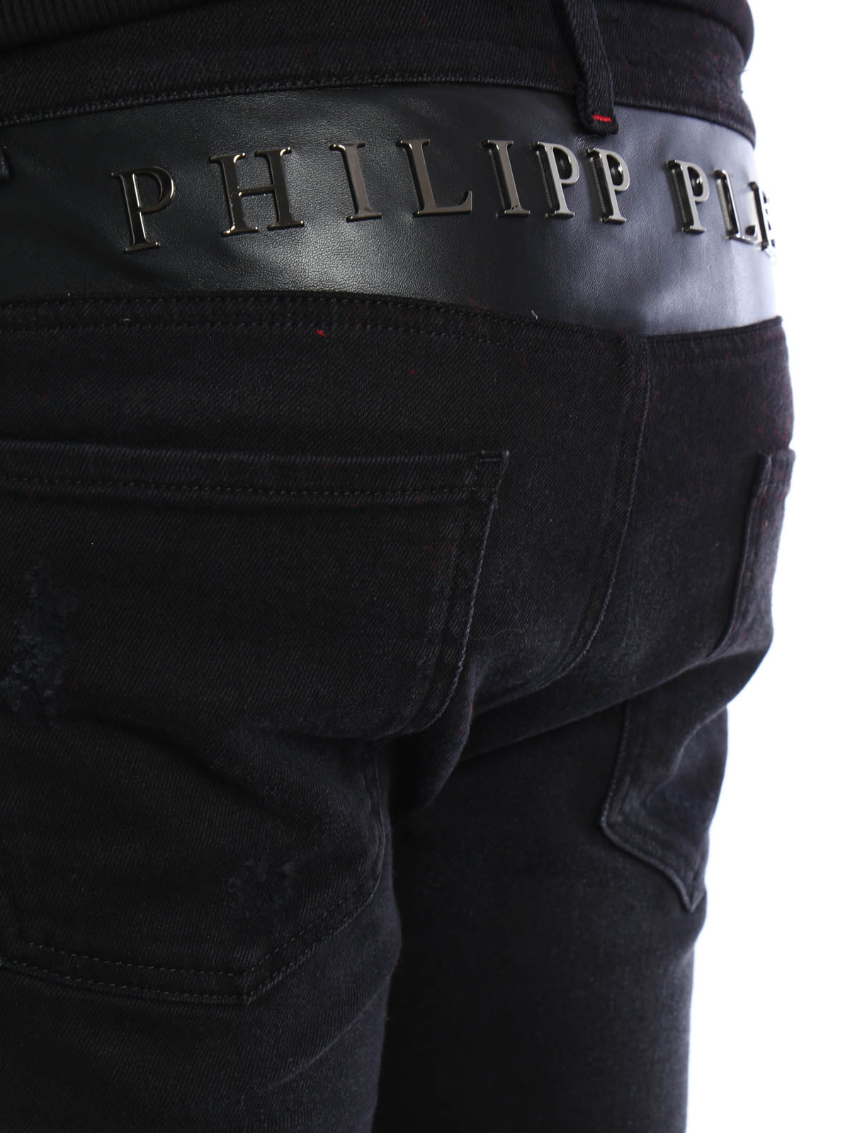 Jeans Rectos Philipp Plein - Vaqueros Rectos Negros Hombre - HD11254502BA