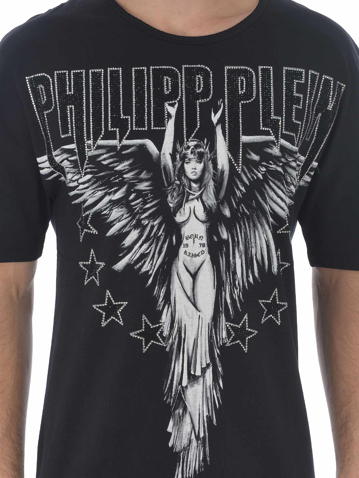 Philipp Plein - Black Cut Angel T-shirt 