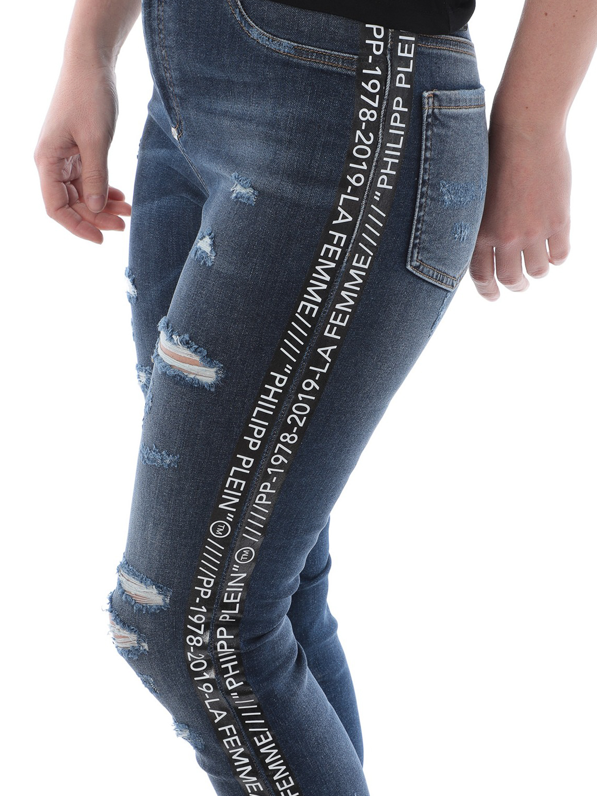 Cotton denim super skinny jeans 