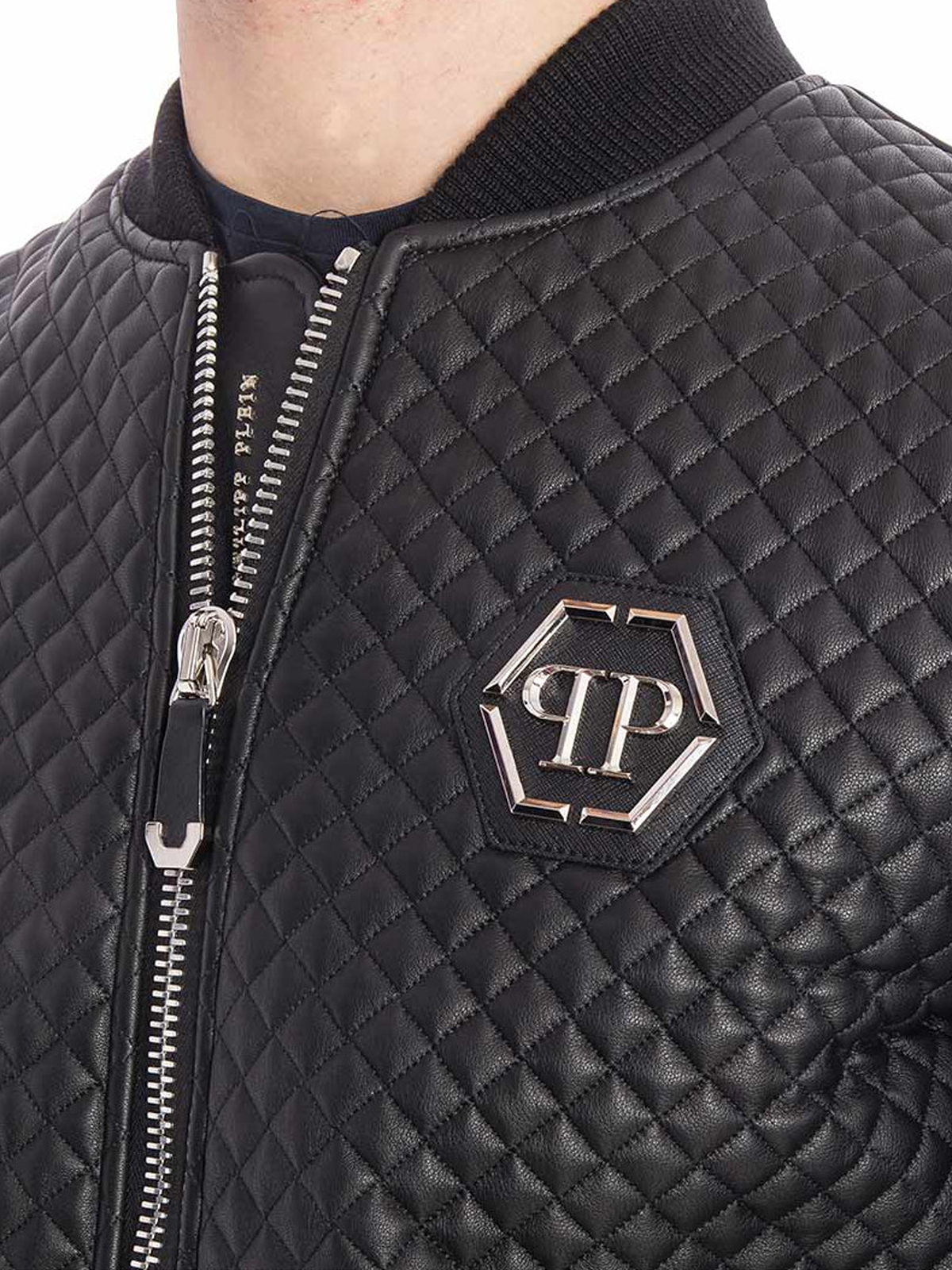 Hirobumi quilted leather bomber 