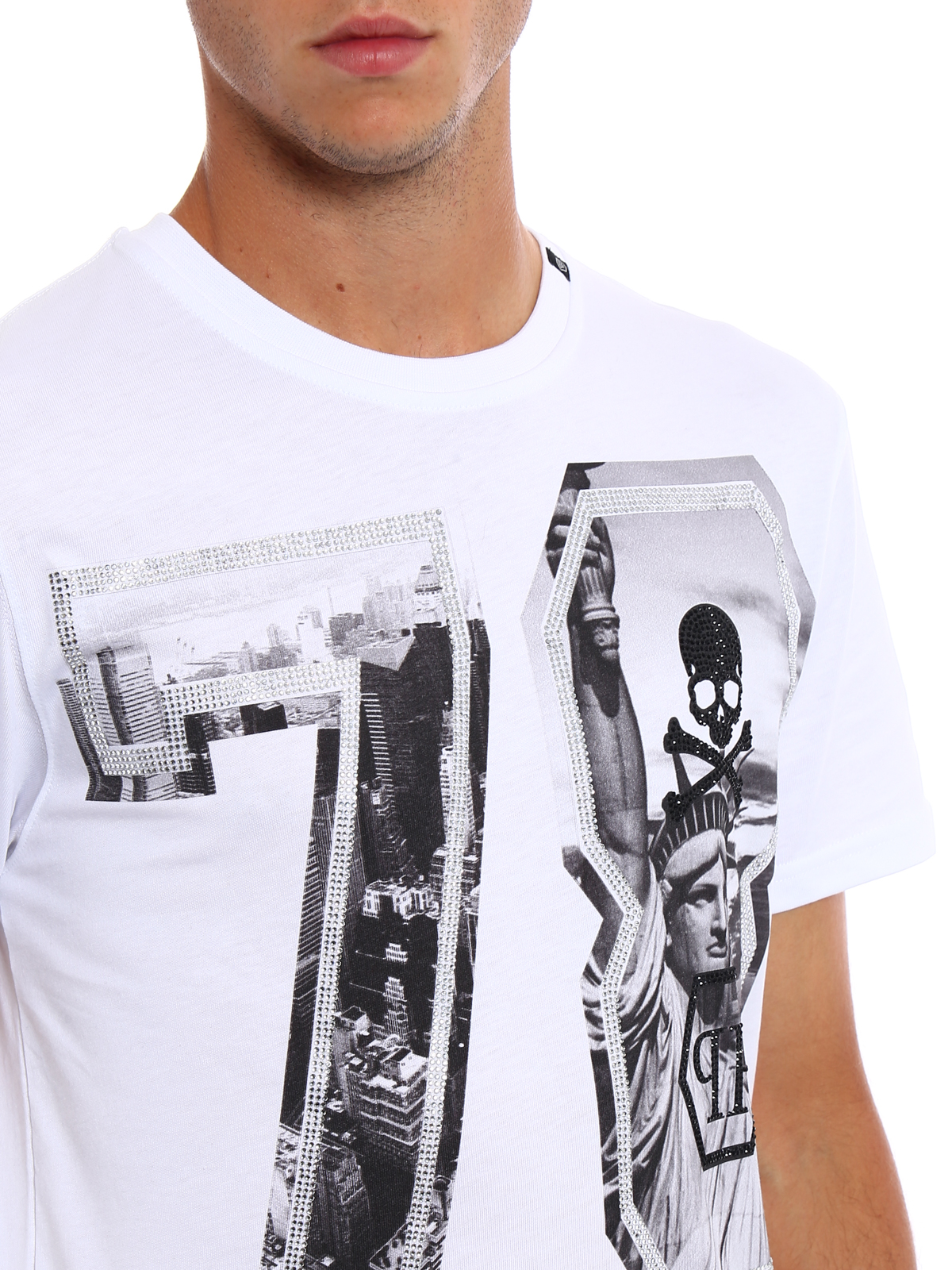 Normalisatie Herziening Belegering T-shirts Philipp Plein - Love New York print T-shirt - A17CMTK1403PJY002N01