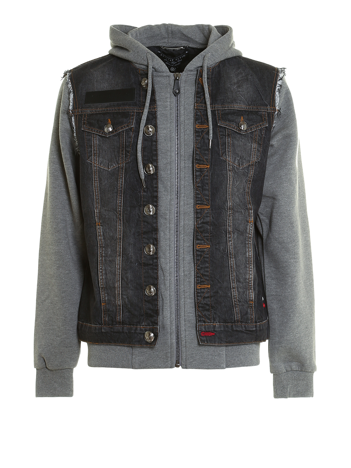 Mirrow denim and jersey jacket by Philipp Plein denim jacket iKRIX Mirrow denim and jersey jacket by Philipp Plein denim jacket iKRIX