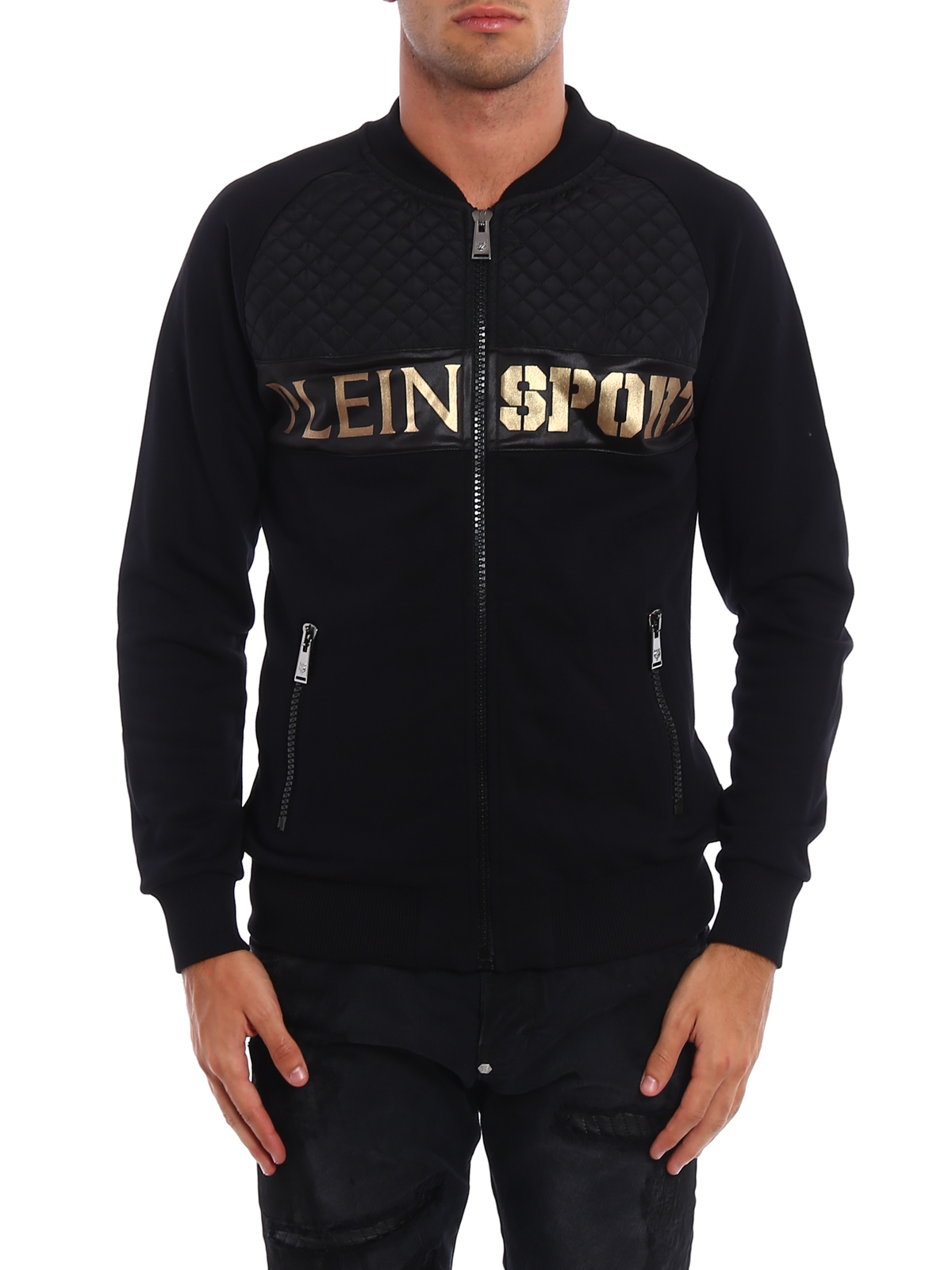 Sweatshirts & Sweaters Philipp Plein - Gold Baby Plein Sport sweatshirt ...