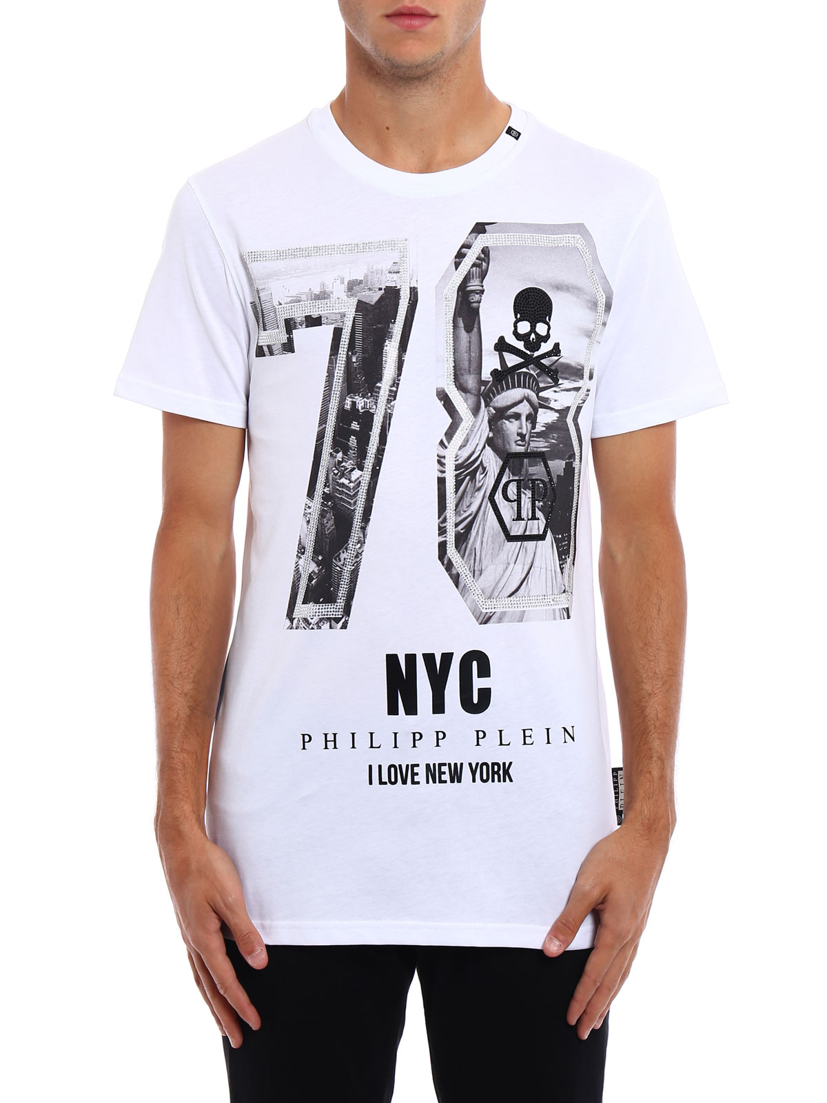 Verdragen Kreunt Betasten T-shirts Philipp Plein - Love New York print T-shirt - A17CMTK1403PJY002N01