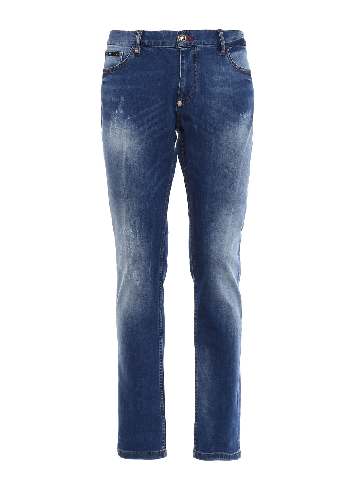 slim straight stretch jeans