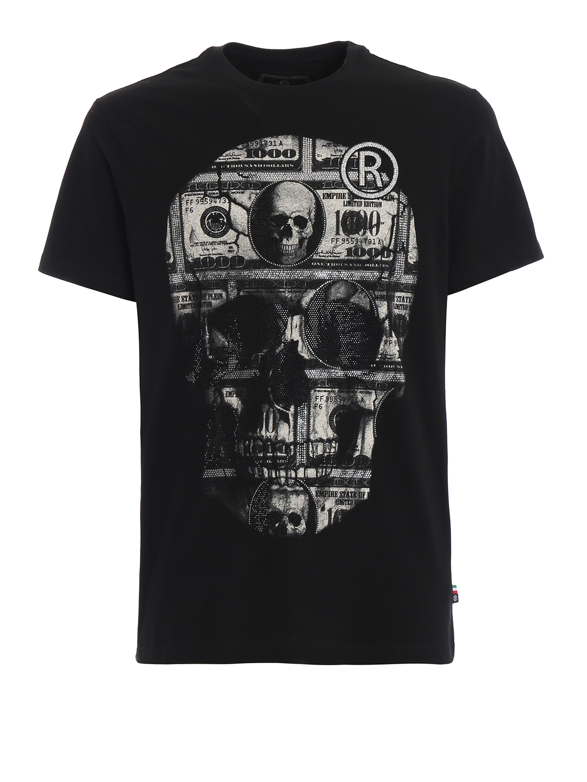 T-shirts Philipp Plein - Platinum Cut Dollar skull print T-shirt ...