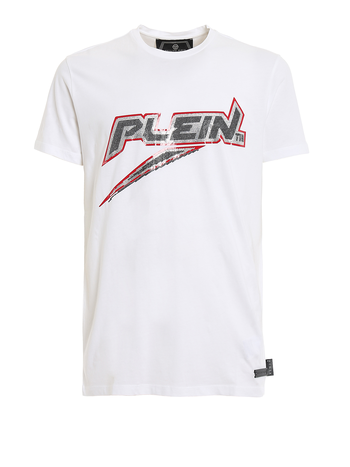 T-shirts Philipp Plein - Platinum Cut Round Neck Space white T-shirt ...