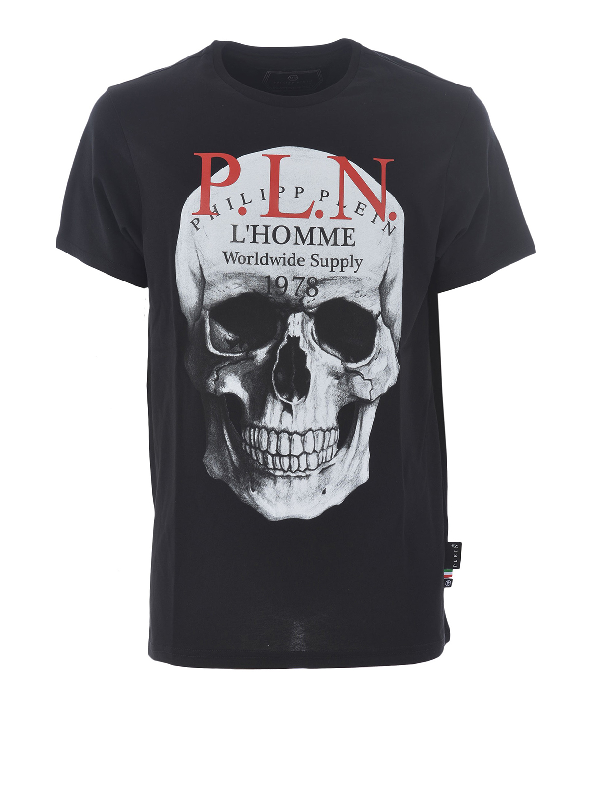 Voorzitter hefboom Eentonig T-shirts Philipp Plein - Skull maxi print black T-shirt - MTK3611PJY002N02