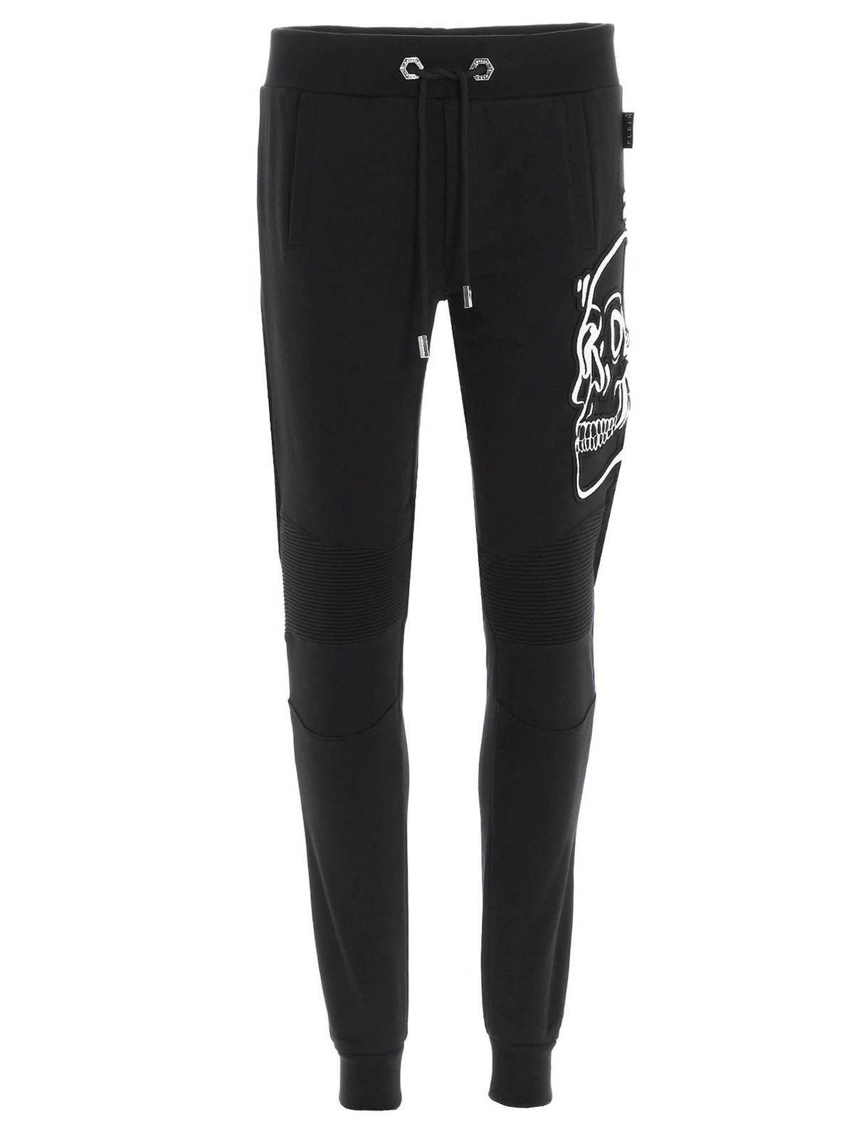 Philipp Plein - Skull jogging pants in black and white - tracksuit ...